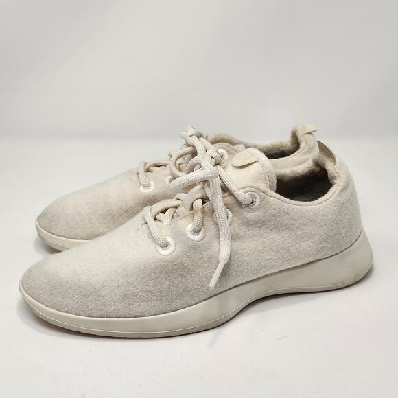 Allbirds Women Wool Runner Sneakers White Cream Size 6 Merino Wool Casual - Picture 4 of 9